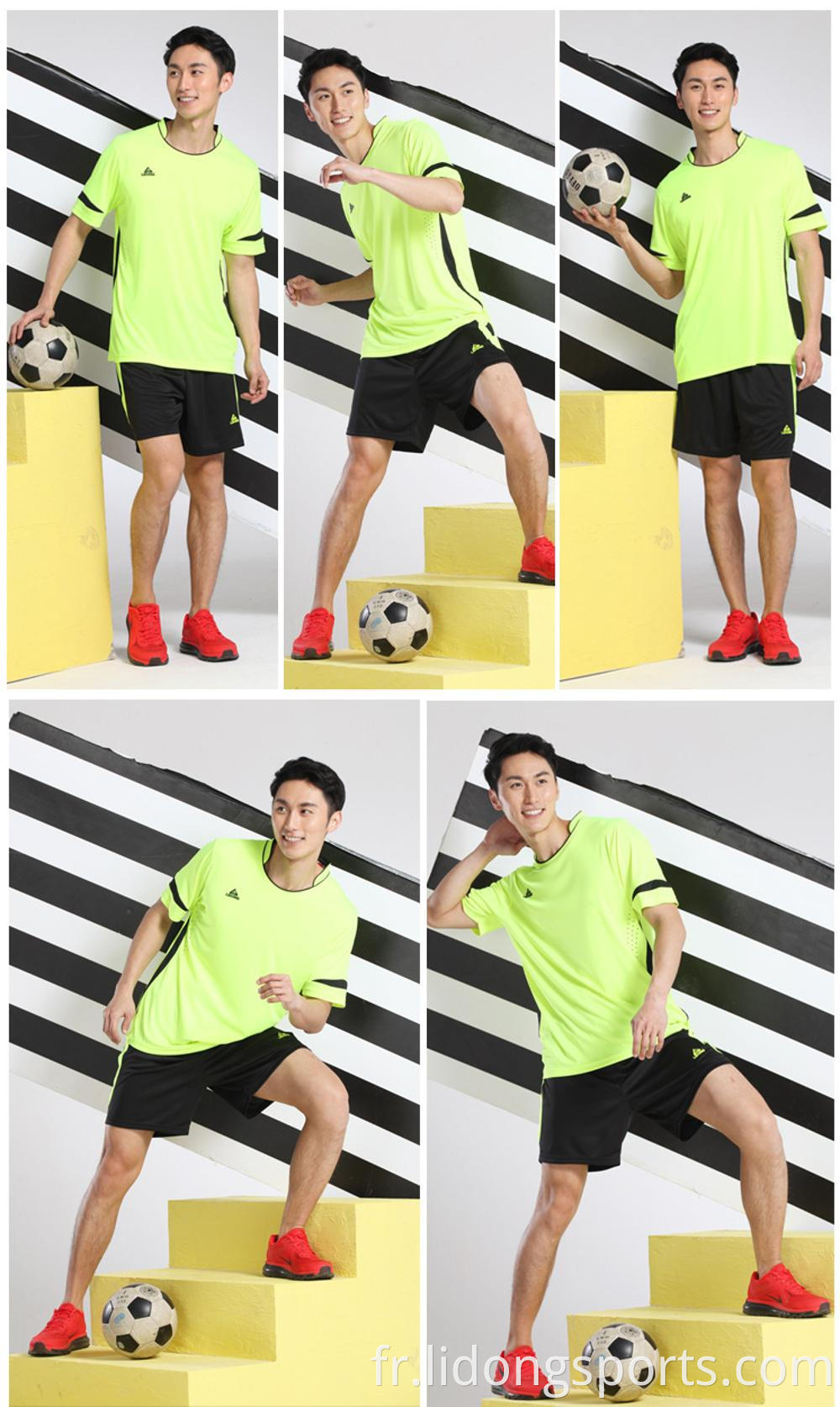 Acceptez des uniformes de football de soccer de soccer de la Coupe du monde de style personnalisé Uniforms de Chine